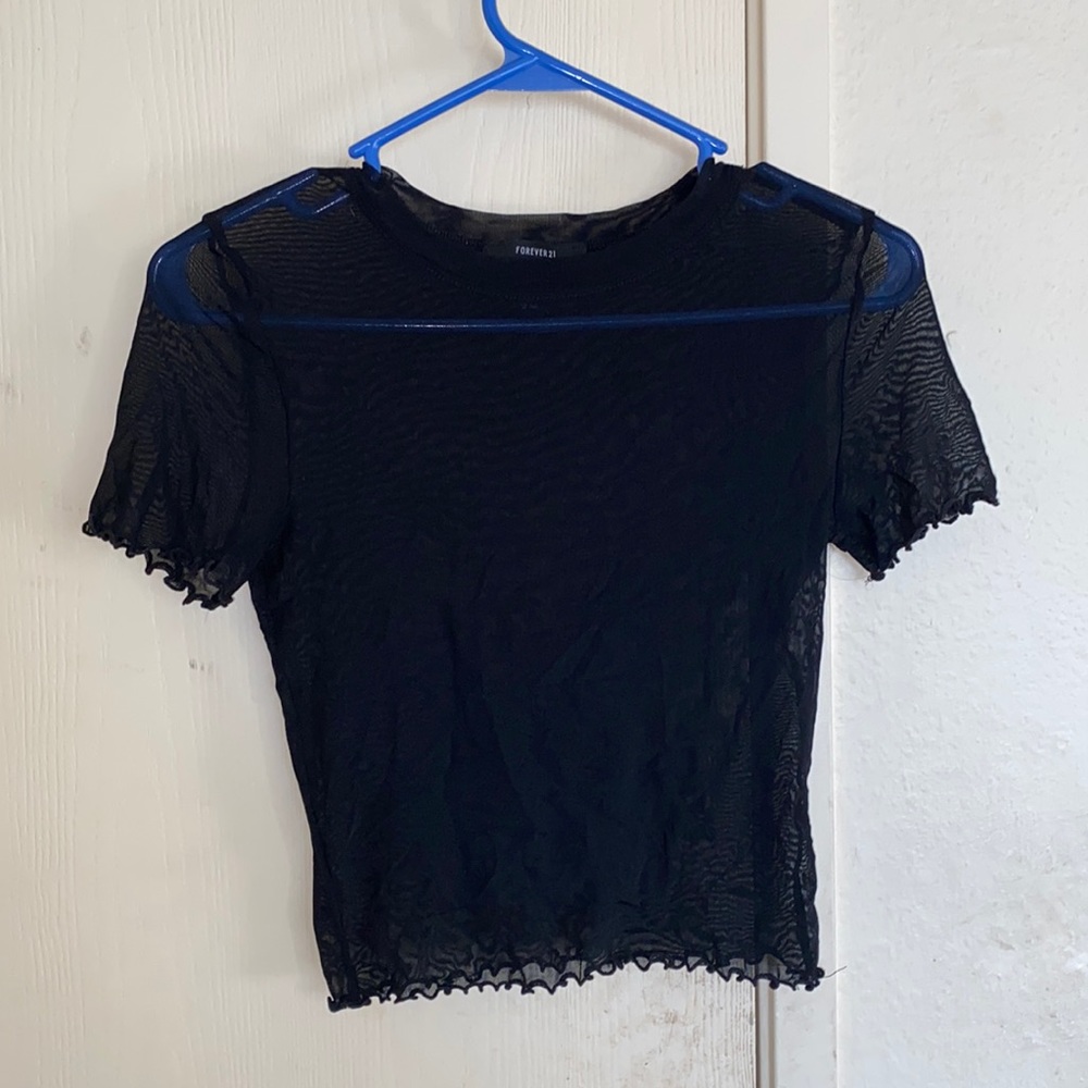 Black Mesh Top